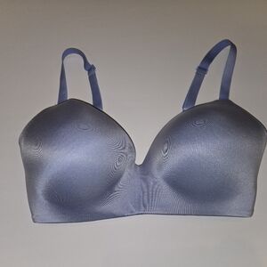 B.Tempted Blue Molded Bra With Lace Back